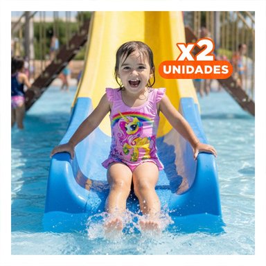PACK2 INDUMENTARIA DE NATACION INFANTIL PARA NINAS COLOR ROSADO USO DIARIO Y+REGALO STICKER