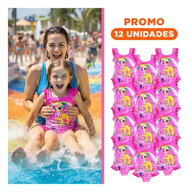PACK12 BANADOR DE NATACION PARA NINAS FUCSIA DISENADO PARA EL AGUA Y+REGALO STICKER