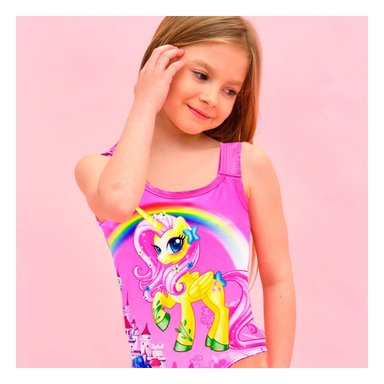 TRAJE DE NATACION INFANTIL PARA NINAS COLOR FUCSIA CON AJUSTE FLEXIBLE Y+PAPEL REGALO - 5