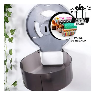 PACK5 DISPENSADOR UTIL DE PAPEL PARA BAÑO EN NEGRO
