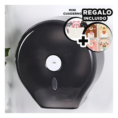 PACK2 DISPENSADOR DE ROLLO DE PAPEL NEGRO Y+REGALO AGENDITA