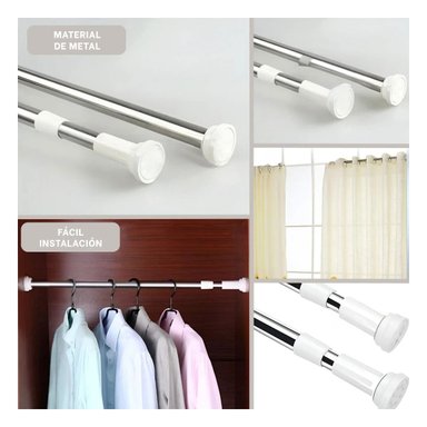 PACK6 ARTICULO AJUSTABLE PARA DUCHA PRACTICO ESTABLE PLOMO 1,40M A 2,60M Y+PAPEL REGALO - 3