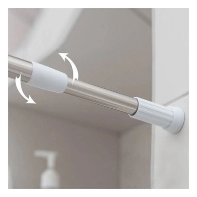 PACK12 IMPLEMENTO AJUSTABLE PARA DUCHA FACIL RESISTENTE PLOMO 1,40M A 2,60M Y+PAPEL REGALO - 5