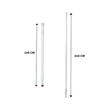 PACK2 IMPLEMENTO AJUSTABLE PARA DUCHA COMPACTO DURADERO PLOMO 1,40M A 2,60M Y+PAPEL REGALO - 4