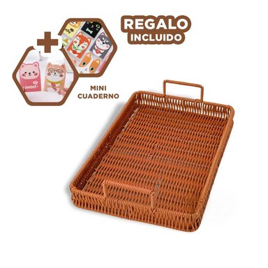 CHAROLA RESISTENTE RECTANGULAR CON ASAS Y+GIFT MINIAGENDA