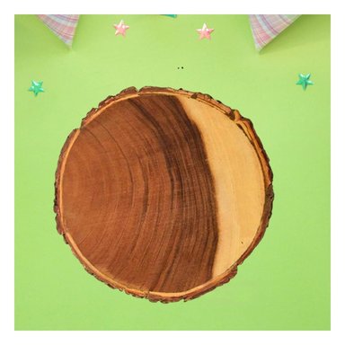 PACK5 CHAROLA ESPACIOSA DE MADERA 17.8CM Y+REGALO STICKERS