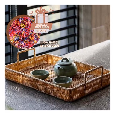 PACK5 CHAROLA RECTANGULAR CON ASAS Y+LIGAS DE REGALO