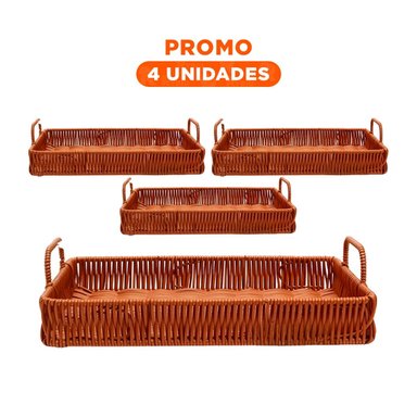 PACK4 CONCEPTO RECTANGULAR CON ASAS TEJIDO PARA DECORACION SIMPLE EN HOGAR Y+REGALO STICKER