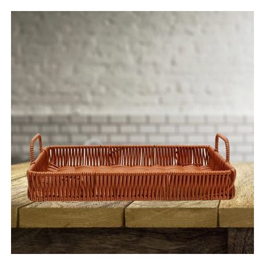 USO RECTANGULAR CON ASAS TEJIDO PARA ORDEN Y DECORACION SOBRE MESA HOGAR Y+LIGAS REGALO