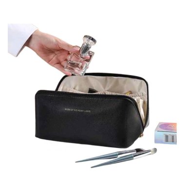 COSMETIQUERO BOLSO DE VIAJE PARA MAQUILLAJE NEGRO