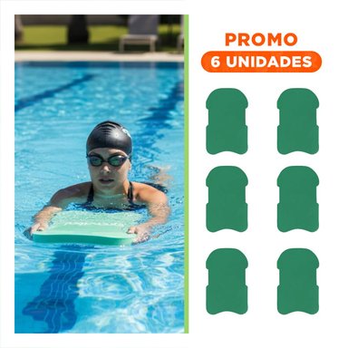 PACK6 PLATAFORMA DE NATACION CON CINTURA AJUSTABLE VERDE PARA PRACTICA ACUATICA