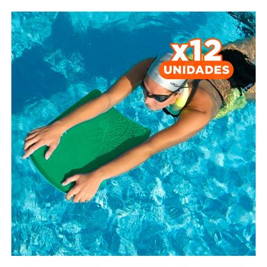 PACK12 PLATAFORMA DE NATACION CON CINTURA AJUSTABLE VERDE PARA USO FRECUENTE