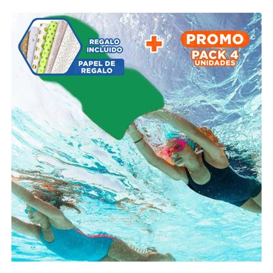 PACK4 SOPORTE DE NATACION CON CINTURA VERDE PARA RUTINAS DIARIAS Y+PAPEL REGALO