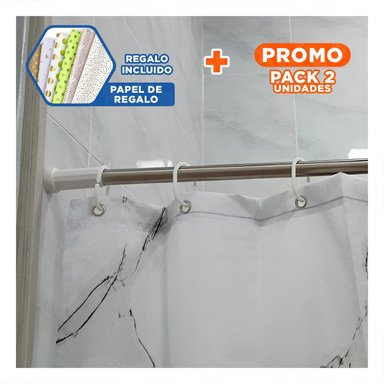 PACK2 EQUIPO AJUSTABLE PARA DUCHA COMPACTO DURADERO 70CM A 1,20M PLOMO Y+PAPEL REGALO