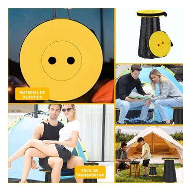 PACK5 BANCO PRACTICO CON CORREA AMARILLO Y+LIGAS DE REGALO - 3