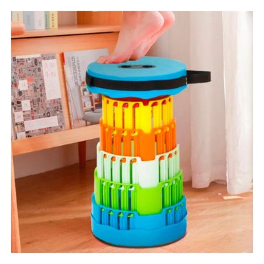 PACK3 ASIENTO PARA EXTERIORES CON TAPA EN COLOR CELESTE