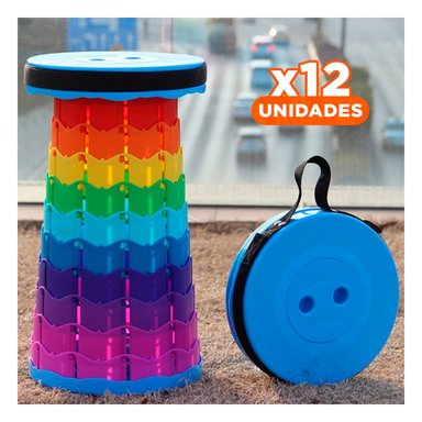 PACK12 BANQUETA LIVIANA PLEGABLE CON ENFOQUE PRACTICO Y SEGURO FIRME