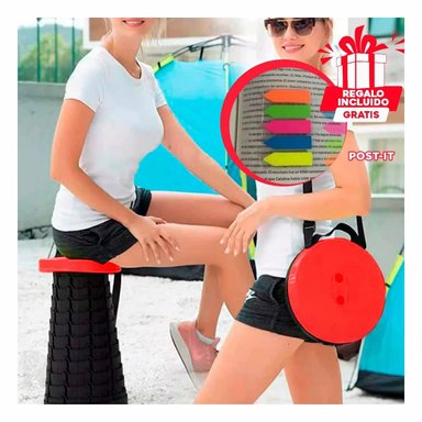 PACK2 SILLA LIGERA DE COLOR ROJO Y+BANDERITAS ADHESIVAS