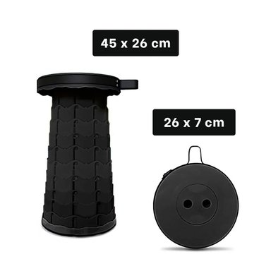 PACK2 BUTACA LIGERA Y ESTABLE CON SEGURO PORTATIL PARA AÑADIR ASIENTOS NEGRO Y+PAPEL REGALO - 4