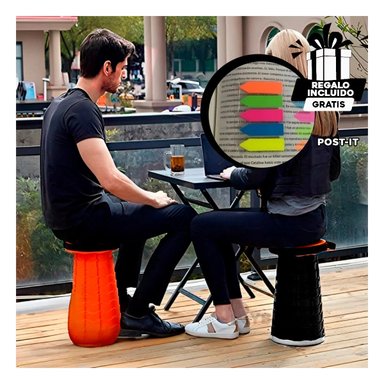 PACK2 SILLA LIGERA EN TONO ANARANJADO Y+BANDERITAS ADHESIVAS