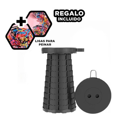 PACK3 TABURETE ACOGEDOR Y SENCILLO NEGRO Y+LIGAS DE REGALO