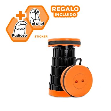 PACK5 SILLA COMPACTA Y FUERTE EN NARANJA Y+REGALO STICKERS
