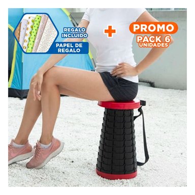 PACK6 BUTACA VERSATIL PARA OFICINA HOGAR Y EVENTOS ROJO Y+PAPEL REGALO