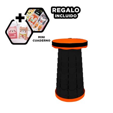 PACK3 ASIENTO RETRACTIL EN ANARANJADO Y+REGALO AGENDITA - 1