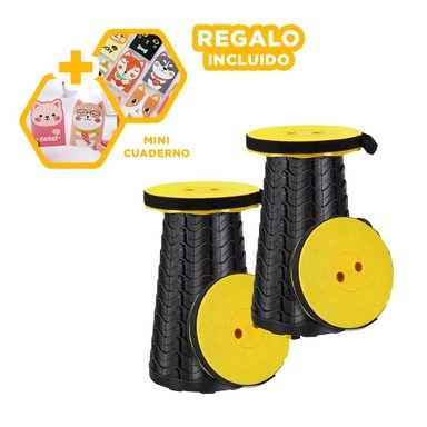 PACK9 SILLA RESISTENTE Y BONITA AMARILLO Y+REGALO AGENDITA