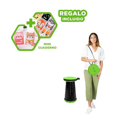 PACK2 SILLA COMODA PARA CAMPING EN VERDE Y+REGALO AGENDITA