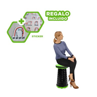 PACK9 ASIENTO UTIL Y COMODO CAMPING VERDE Y+PAPEL DE REGALO