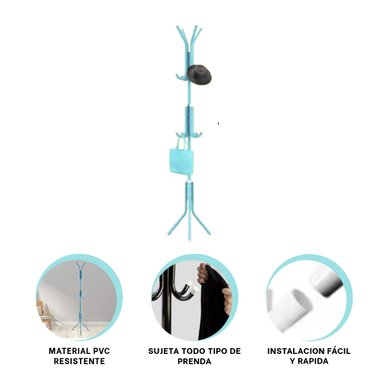 PACK3 GANCHO PARA CASA EN CELESTE Y+LIGAS DE REGALO