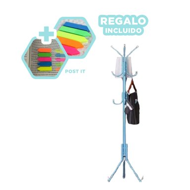 PACK5 PERCHERA MULTIFUNCIÓN CELESTE Y+BANDERITAS ADHESIVAS