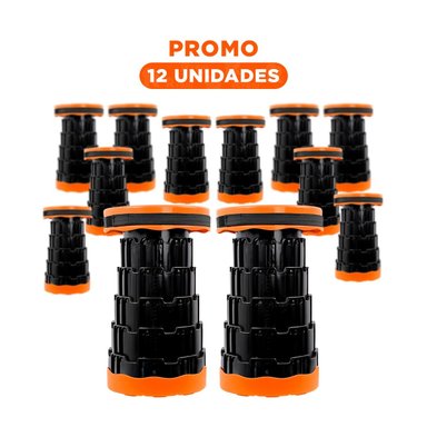 PACK12 BASE COMPACTA PLEGABLE 2 SEGUROS PORTATILES DISENO NARANJA NEGRO Y+REGALO STICKER