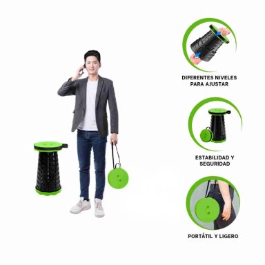 PACK5 SILLA LIGERA PLEGABLE PARA VIAJES PASEOS EN VERDE - 3
