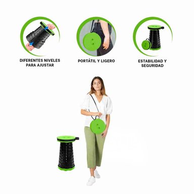 PACK5 SILLA LIGERA PLEGABLE PARA VIAJES PASEOS EN VERDE - 4