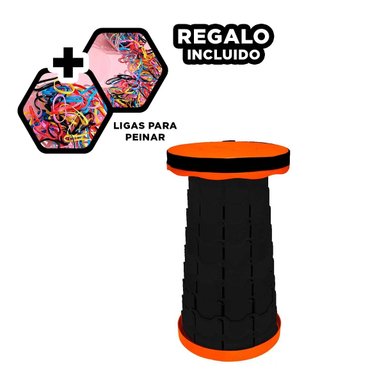 PACK3 BANQUETA DE COLOR ANARANJADO Y+LIGAS DE REGALO