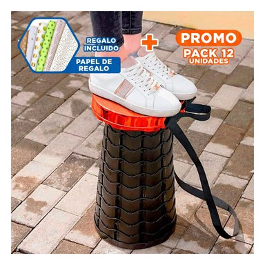 PACK12 SOPORTE COMPACTO CON SEGURO PORTATIL PARA USO DIARIO ANARANJADO Y+PAPEL REGALO