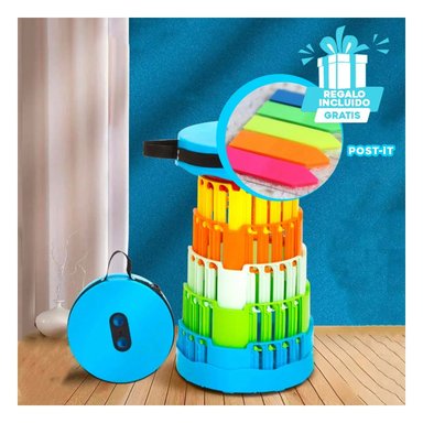 PACK12 SILLA LIGERA EN CELESTE Y+BANDERITAS ADHESIVAS