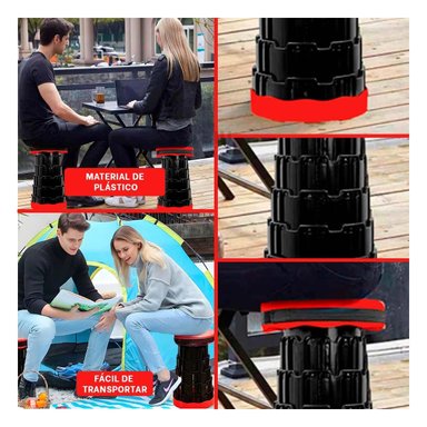 PACK4 SILLA ENROLLABLE EN TONO ROJO Y+REGALO AGENDITA