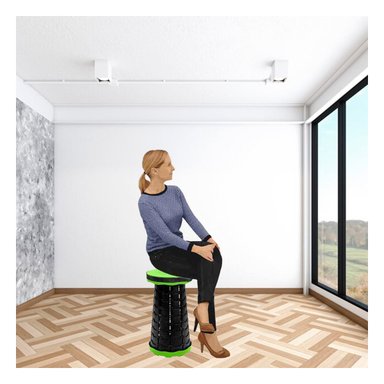 PACK5 ASIENTO CAMPING PLEGABLE EN VERDE Y+LIGAS DE REGALO - 3