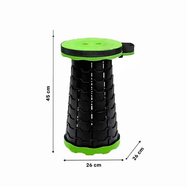 PACK5 ASIENTO CAMPING PLEGABLE EN VERDE Y+LIGAS DE REGALO - 5