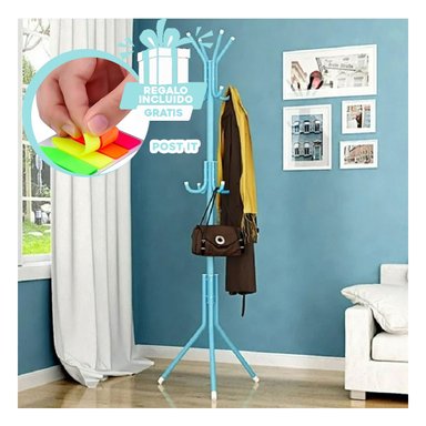 PACK6 GANCHO DE HABITACIONES CELESTE Y+BANDERITAS ADHESIVAS