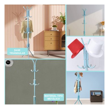 PACK2 PERCHERO MULTIUSO 175X45CM PARA ORDENAR PRENDAS EN CASA CELESTE Y+PAPEL REGALO - 3