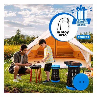 PACK9 SILLA COMPACTA Y FUERTE EN AZUL Y+REGALO STICKERS