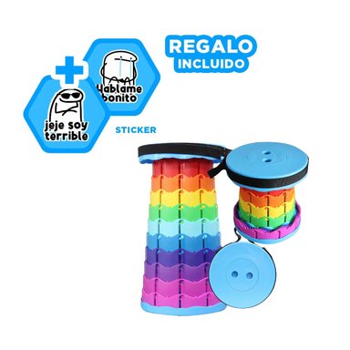 PACK5 SILLA DESMONTABLE Y EN MULTICOLOR Y+REGALO STICKERS