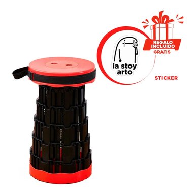PACK5 SILLA COMPACTA Y FUERTE EN ROJO Y+REGALO STICKERS