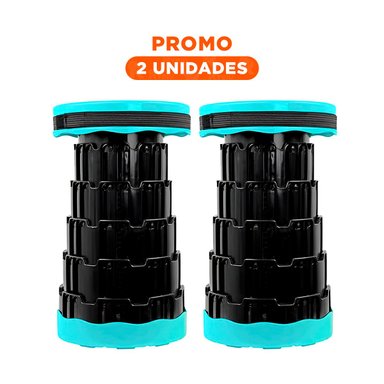 PACK2 MODULO PLEGABLE PORTATIL CON DOBLE SEGURO Y TAPA TURQUEZA CENTRO NEGRO