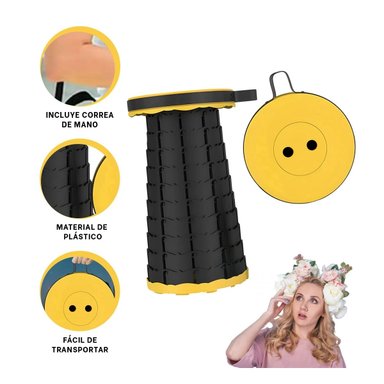 PACK5 SILLA PLEGABLE CON 1 SEGURO DE TONALIDAD AMARILLO