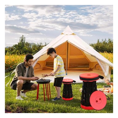 PACK2 SILLA LIGERA EN ROJO Y+BANDERITAS ADHESIVAS